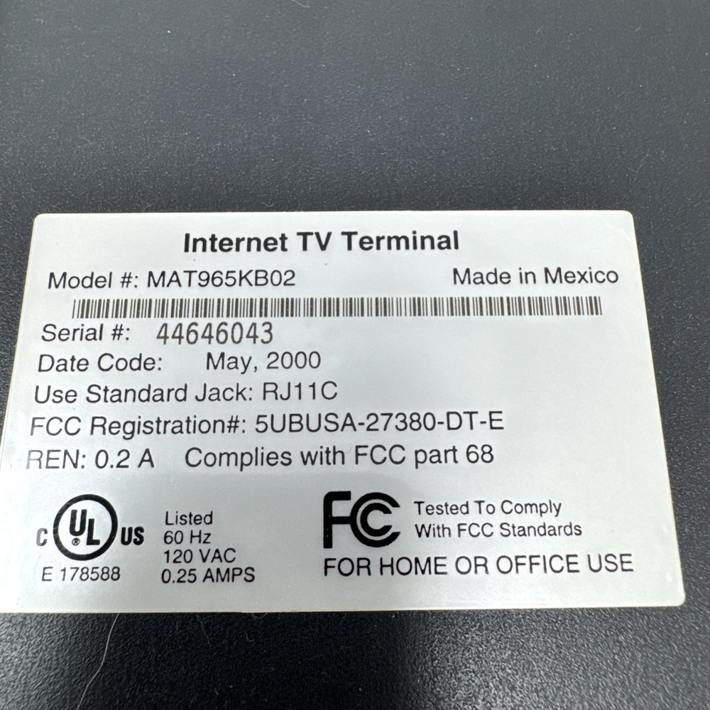 Vintage Philips Magnavox WebTV Receiver Internet Terminal Keyboard Set READ - Picture 7 of 10